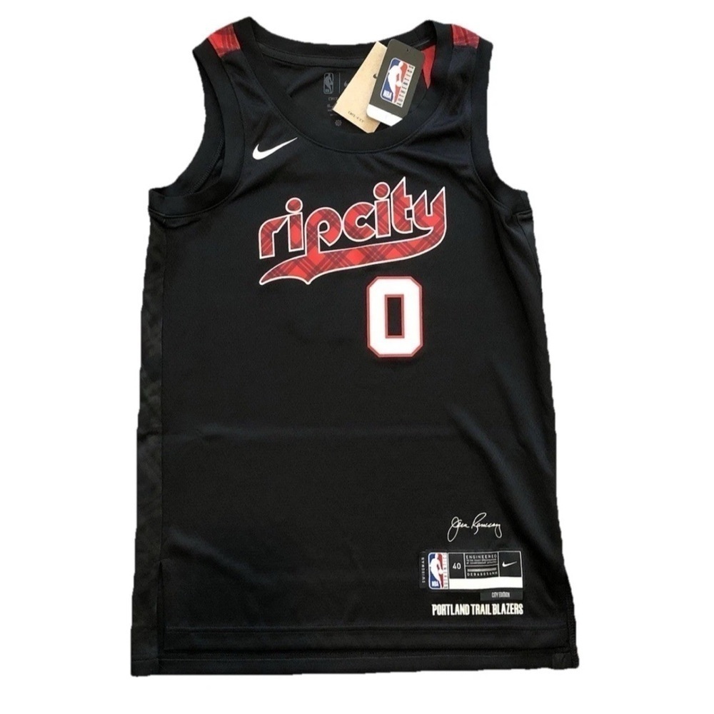 Nike Damian Lillard #0 Portland Trail Blazers NBA Rip City Edition Jersey SM NWT